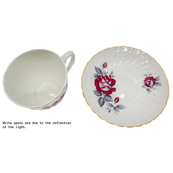 Teacup and Saucer Royal Wessex Floral Bone China England Tea Cup Vintage Rose - Picture 3 of 4